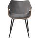 Стул бархатный MEBEL ELITE DAKOTA Velvet серый / ореховый