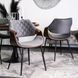 Стул бархатный MEBEL ELITE DAKOTA Velvet серый / ореховый