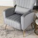 Крісло м'яке DIANA Velvet MEBEL ELITE Сірий