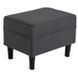 Кресло мягкое бархатное с подставкой для ног MEBEL ELITE EVAN 2 Темно Серый