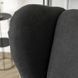 Кресло мягкое бархатное с подставкой для ног MEBEL ELITE EVAN 2 Темно Серый