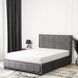 Ліжко двоспальне оксамитове MEBEL ELITE CARLOS Velvet 140x200 см Сірий
