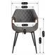 Стул бархатный MEBEL ELITE DAKOTA Velvet серый / ореховый