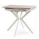 Стол раскладной круглый MEBEL ELITE DORIAN 80(160)х80 см Кашемир/белый
