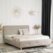 Кровать бархатная MEBEL ELITE MIKEL 160x200 см Беж