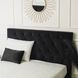Ліжко двоспальне оксамитове MEBEL ELITE LIONEL Velvet 140x200 см Чорний