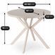 Стіл розкладний круглий MEBEL ELITE DORIAN 80(160)х80 см Кашемір/Кашемір