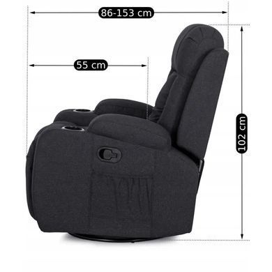 Масажне крісло MEBEL ELITE BOX 2 тканина Чорний фотографія
