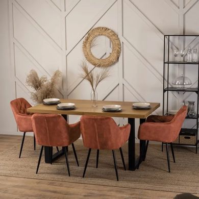 Стілець оксамитовий MEBEL ELITE VIKI Ore Velvet гірчиця фотографія