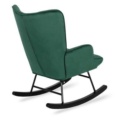 Крісло-гойдалка оксамитове MEBEL ELITE ELIS Velvet Зелений фотографія