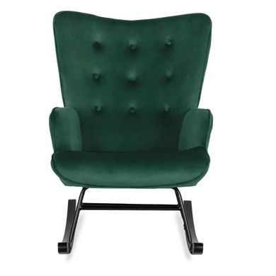 Крісло-гойдалка оксамитове MEBEL ELITE ELIS Velvet Зелений фотографія