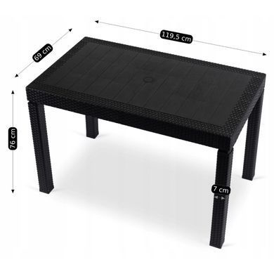 Стіл обідній FARGO MEBEL ELITE 120х69 Чорний фотографія