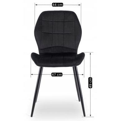 Стул бархатный MEBEL ELITE IRYS Velvet Черный фотография
