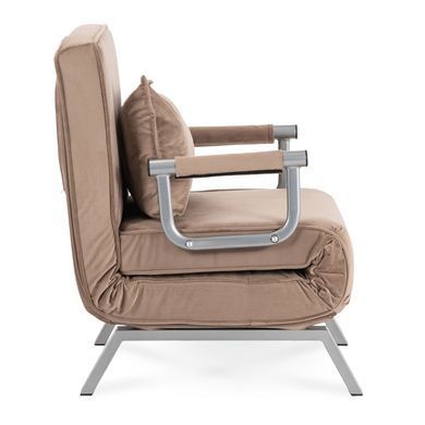 Крісло розкладне MEBEL ELITE BART Velvet&nbsp;Бежевий фотографія