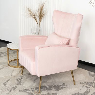 Кресло мягкое DIANA Velvet MEBEL ELITE Розовый фотография