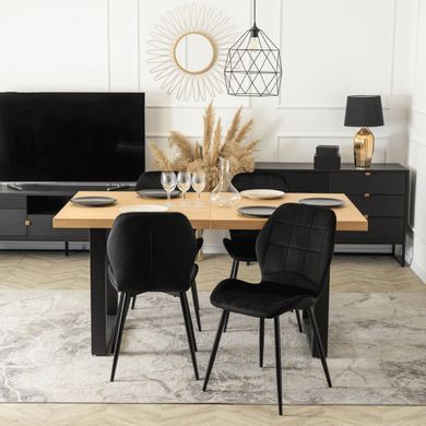 Стул бархатный MEBEL ELITE IRYS Velvet Черный фотография