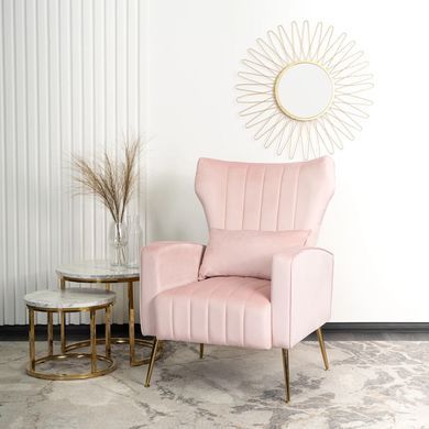 Кресло мягкое DIANA Velvet MEBEL ELITE Розовый фотография