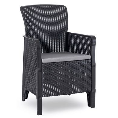Комплект садовой мебели MEBEL ELITE ARGOS 160-240 FRESNO 4 орех/черный