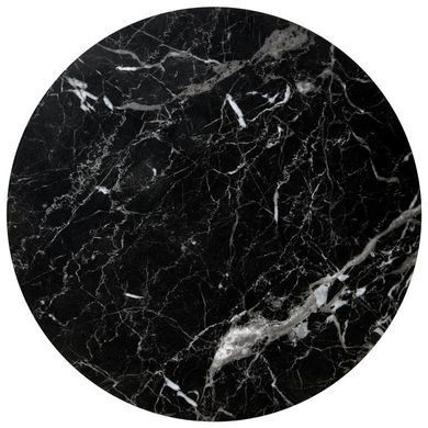 Журнальный столик комплект OREO Halmar 53x53 / 43x43 Черный Мрамор/Черный фотография