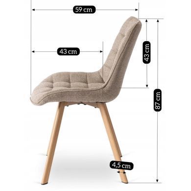 Стілець MEBEL ELITE KATHY Бежевий фотографія