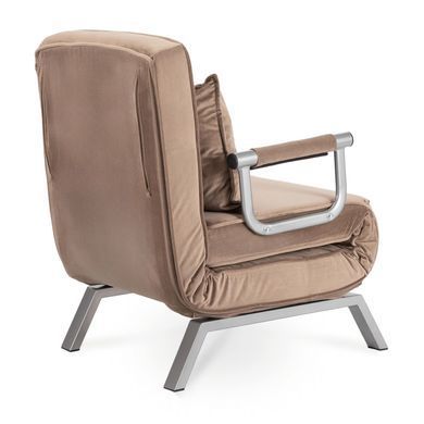 Крісло розкладне MEBEL ELITE BART Velvet&nbsp;Бежевий фотографія