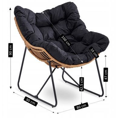 Крісло MEBEL ELITE FIN Чорний фотографія