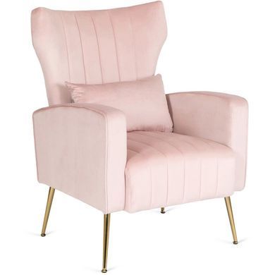 Кресло мягкое DIANA Velvet MEBEL ELITE Розовый фотография