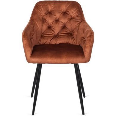 Стілець оксамитовий MEBEL ELITE VIKI Ore Velvet гірчиця фотографія