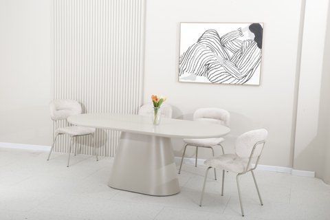 Стол обеденный TM-210 VETRO 160x90 Теплый песок фотография
