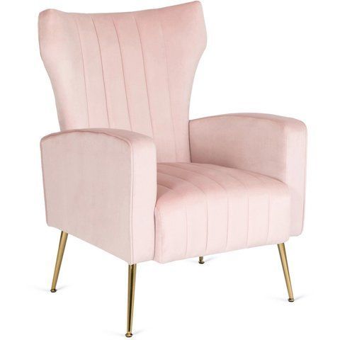 Кресло мягкое DIANA Velvet MEBEL ELITE Розовый фотография