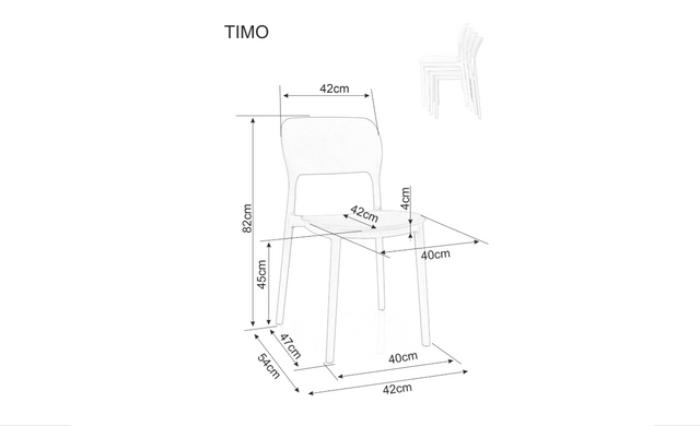 Стілець TIMO Signal Чорний фотографія