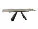 Стіл Обідній SALVADORE CERAMIC BEIGE ONICE 160(240)X90 Signal Бежевий глянець / Чорний Мат фотографія