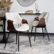 Стілець оксамитовий MEBEL ELITE DAKOTA Velvet бежевий / горіховий