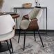 Стілець оксамитовий MEBEL ELITE DAKOTA Velvet бежевий / горіховий