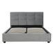 Ліжко двоспальне оксамитове 140x200 MEBEL ELITE TINGA Velvet Сірий