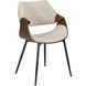 Стул бархатный MEBEL ELITE DAKOTA Velvet бежевый / ореховый фотография