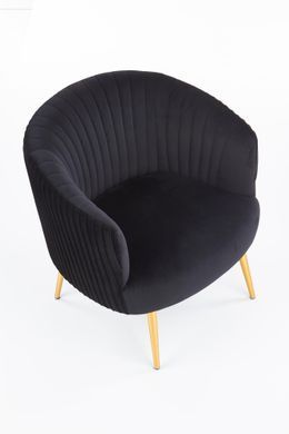 Кресло CROWN Velvet Halmar Черный фотография
