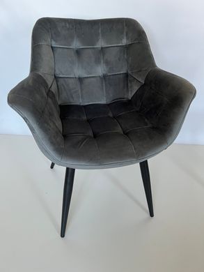 Кресло ELEGANTE Velvet Intarsio Серый фотография