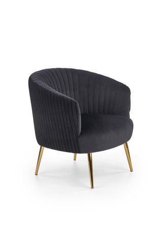 Кресло CROWN Velvet Halmar Черный фотография
