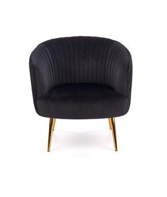 Кресло CROWN Velvet Halmar Черный фотография