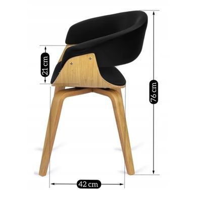 Стул бархатный MEBEL ELITE GARY Velvet, Золотой дуб / Черный фотография