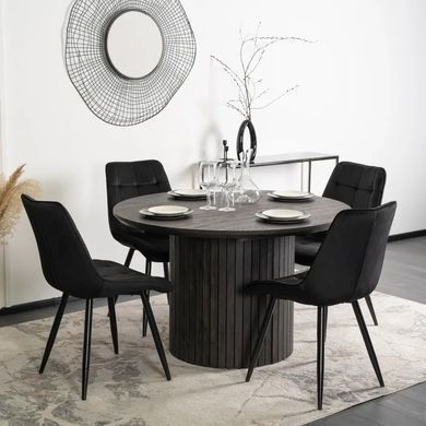 Стол круглый раскладной MEBEL ELITE CHARLES 120(160)х120 см Черный фотография