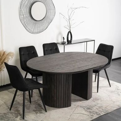 Стол круглый раскладной MEBEL ELITE CHARLES 120(160)х120 см Черный фотография