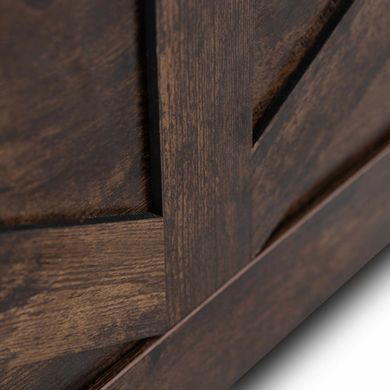 Комод з функцією сидіння / тумба для взуття MEBEL ELITE MARGOT 100 см рустикальний дуб/чорний фотографія