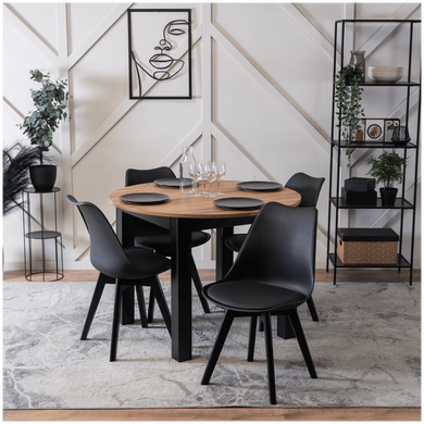 Стілець MEBEL ELITE SCANDI Чорний/Чорний фотографія