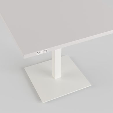Стіл Tetra light mini h-45 Lovko білий метал / білий ДСП (текстура) фотографія