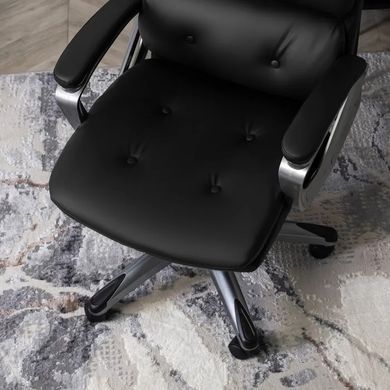 Стул офисный вращающийся MEBEL ELITE STRATO Экокожа Черный фотография
