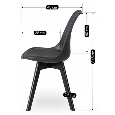 Стілець MEBEL ELITE SCANDI Чорний/Чорний фотографія