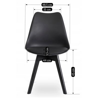Стілець MEBEL ELITE SCANDI Чорний/Чорний фотографія