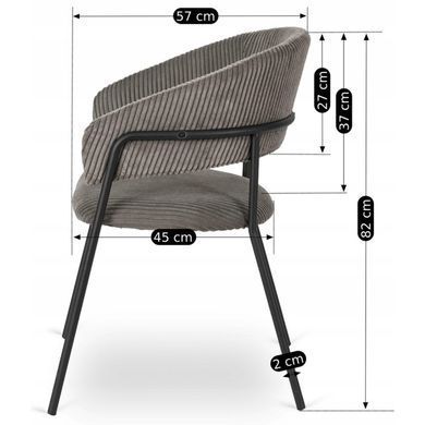Стілець MEBEL ELITE TINKA Сірий фотографія